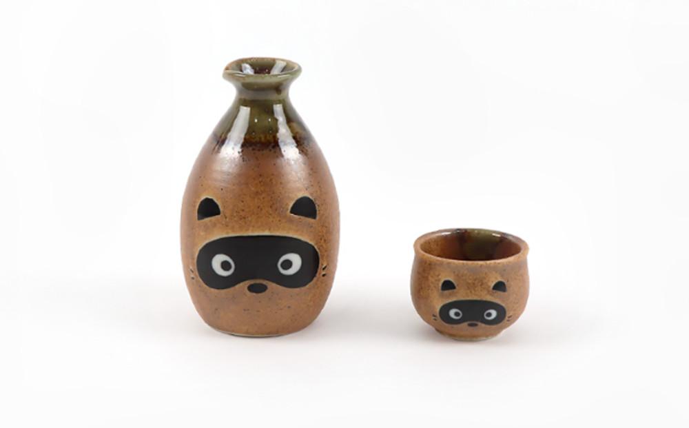 초이스-45  너구리 술잔 / 일제 / 도자기제품