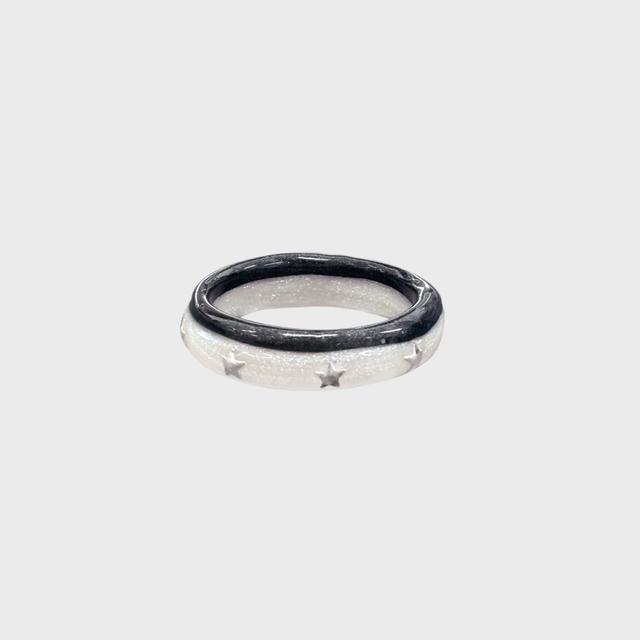 star two track ring-black