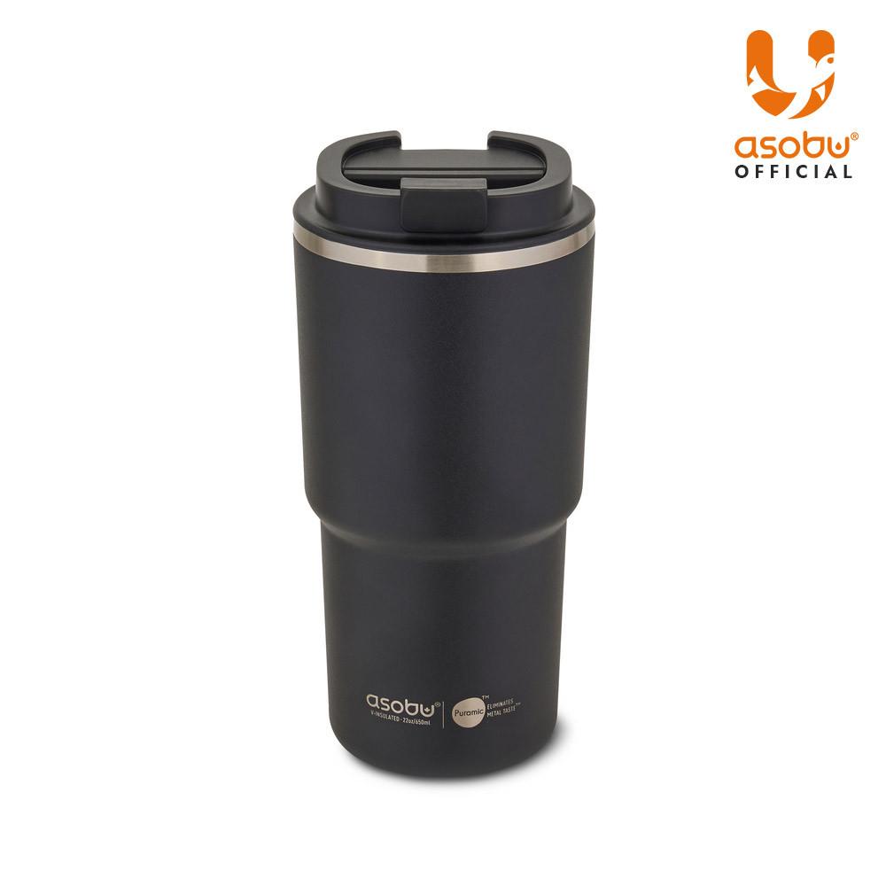 캐나다 아소부 세라믹코팅 스텐 보온보냉 퓨라믹 텀블러 픽미업 650ml 블랙
