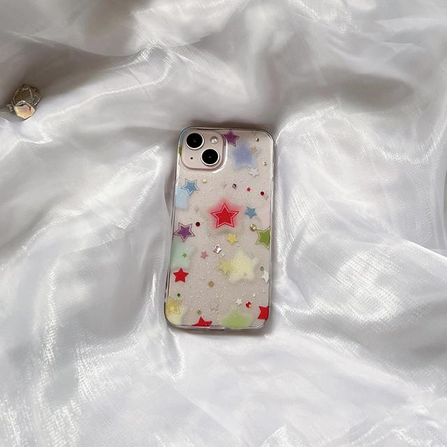 에즈유위시 Y2K Rainbow Couting Star Case 키치 스타 케이스