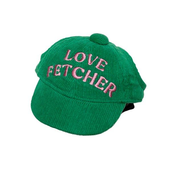 'LOVE FETCHER' CORDUROY BALL CAP (GREEN)