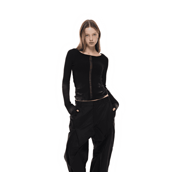 [8th Re-order] Nip crumpled pants_charcoal black