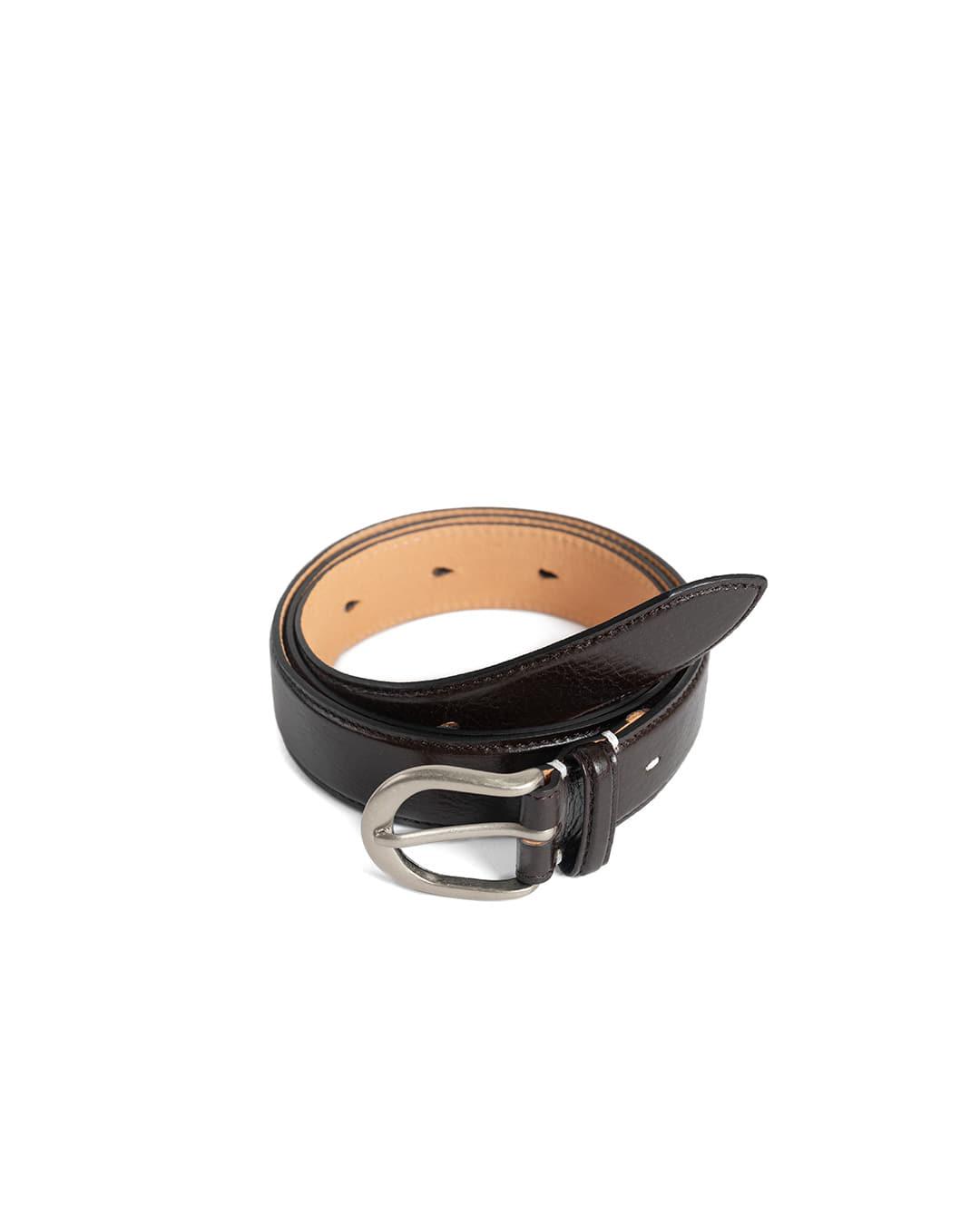 GR LEATHER DRESS BELT (dark brown)