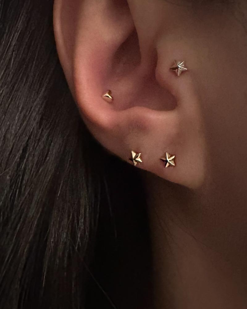 Twinkle Twinkle Little Star+ Crescent Moon(14k gold)(single)