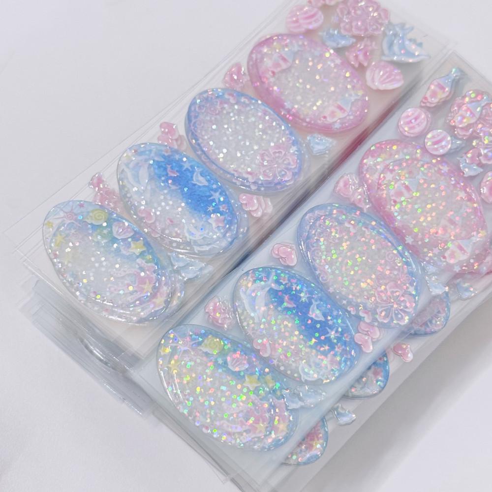 펄리버튼 오션글라스 에폭시 프레임 스티커