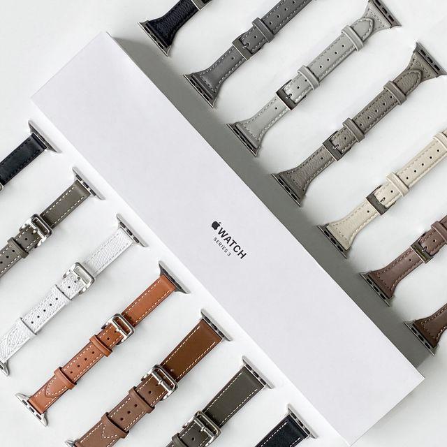 [🚀오늘도착/필름증정] 애플워치 스트랩 가죽 메탈 밀레니즈 루프 레더 케이스 투명 스포츠 애플워치 밴드 시계줄 10여 종 모음