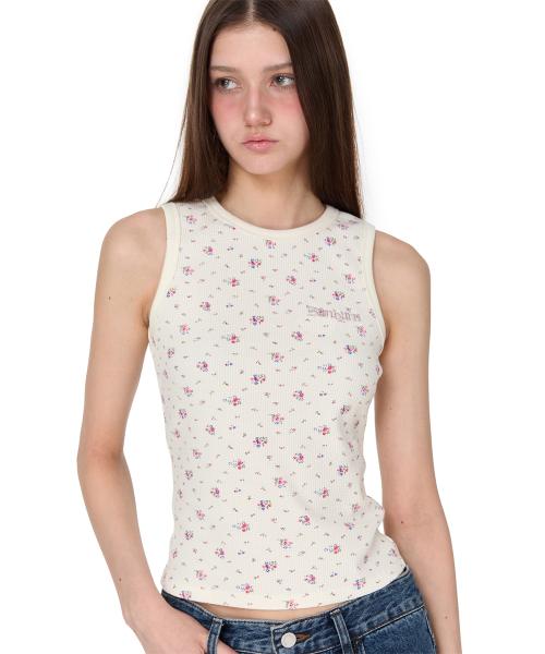Sunburn Waffle Sleeveless Top, IVORY