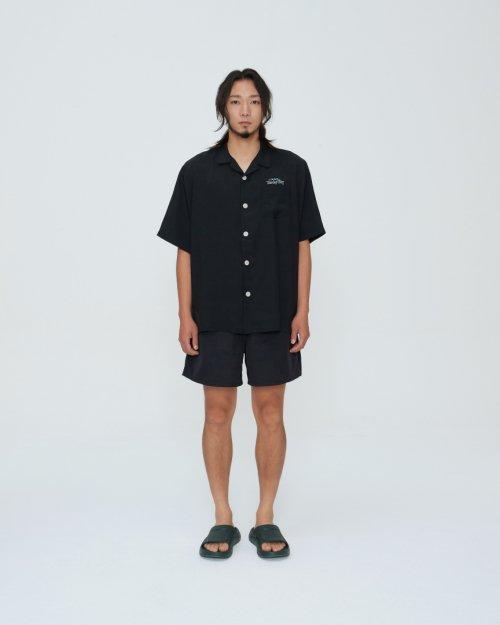 Embroidered HARLEYDAY HAWAIIAN SHIRT [black]