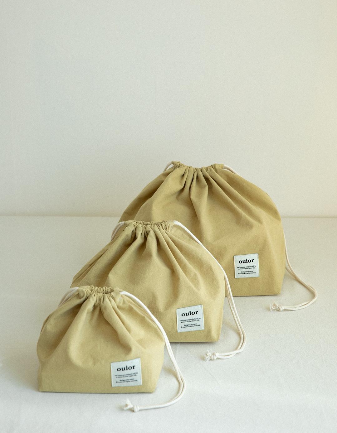 ouior chubby string pouch_wholegrain mustard