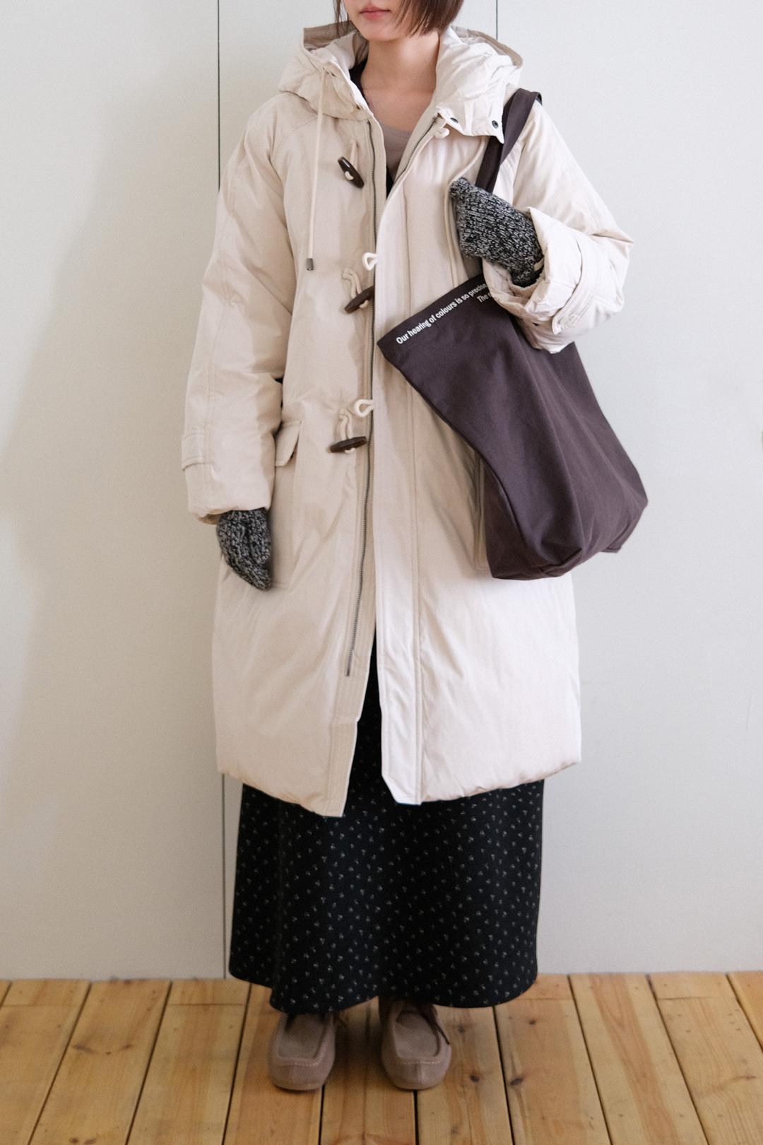 Hooded duck down duffle long coat (2col)