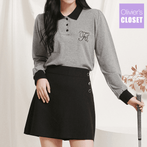 패션플러스-[올리비에스클로젯]골프웨어 에프앤 카라 티셔츠_O2209TS809C