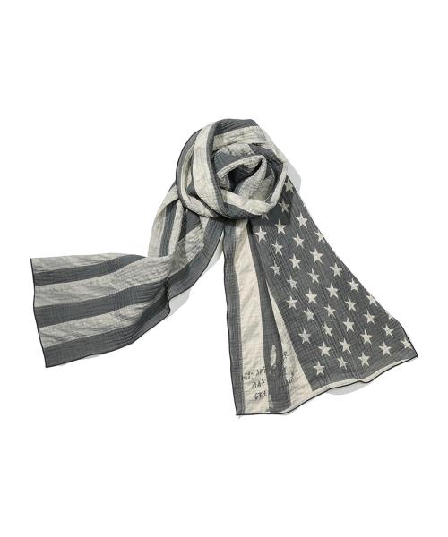 PETERS USA FLAG SCARF - GRAY
