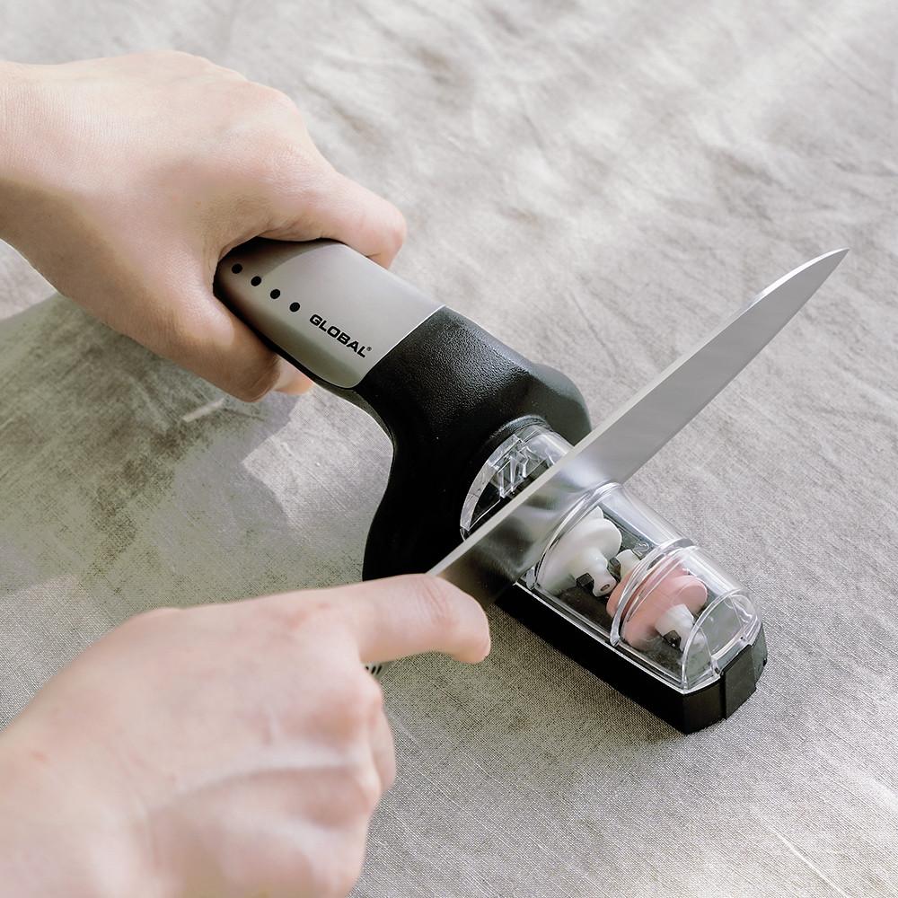 글로벌나이프 G-91/SB 워터샤프너 숫돌 칼갈이 실버
