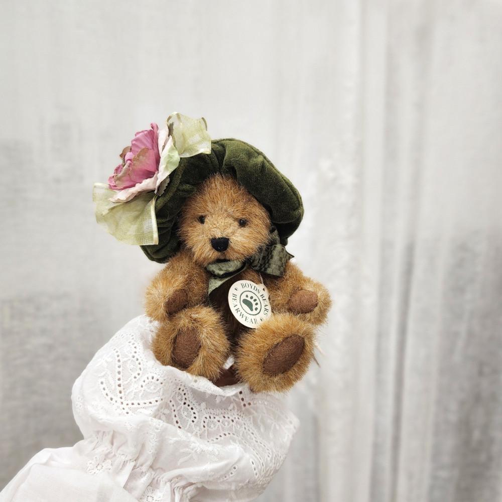 보이즈베어 꽃모자 곰 / 빈티지인형 테디베어 곰돌이 빈티지소품 키덜트