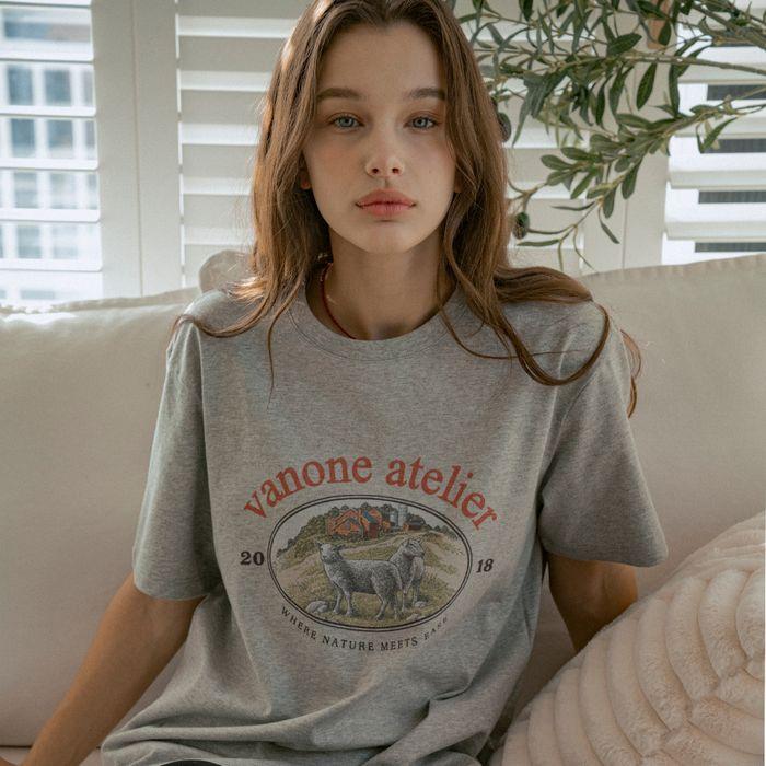 A3510 Nature heritage 티셔츠_Melange gray