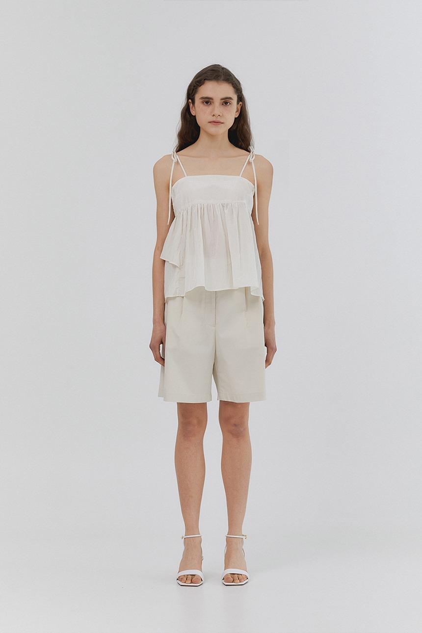 Unbalance Frill Bustier_Ivory