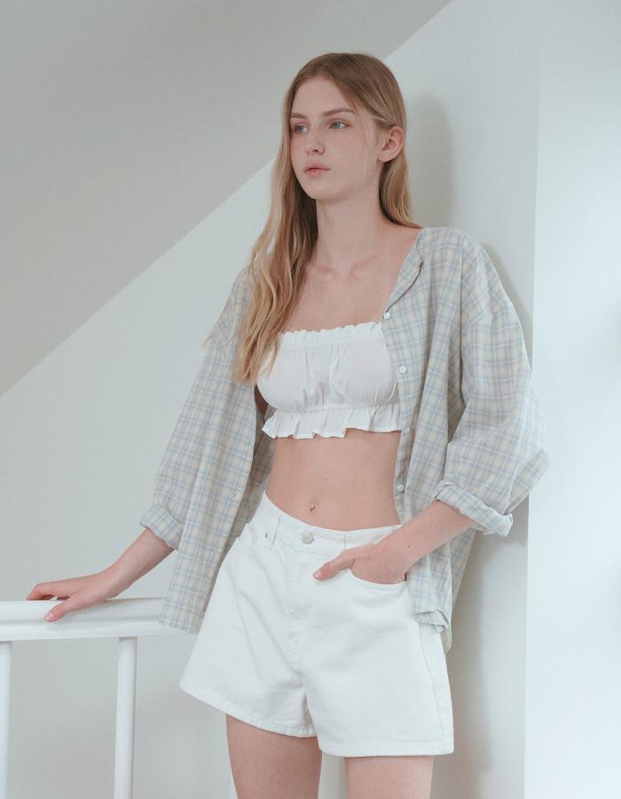 [2nd] Marino check shirt_pastel mint