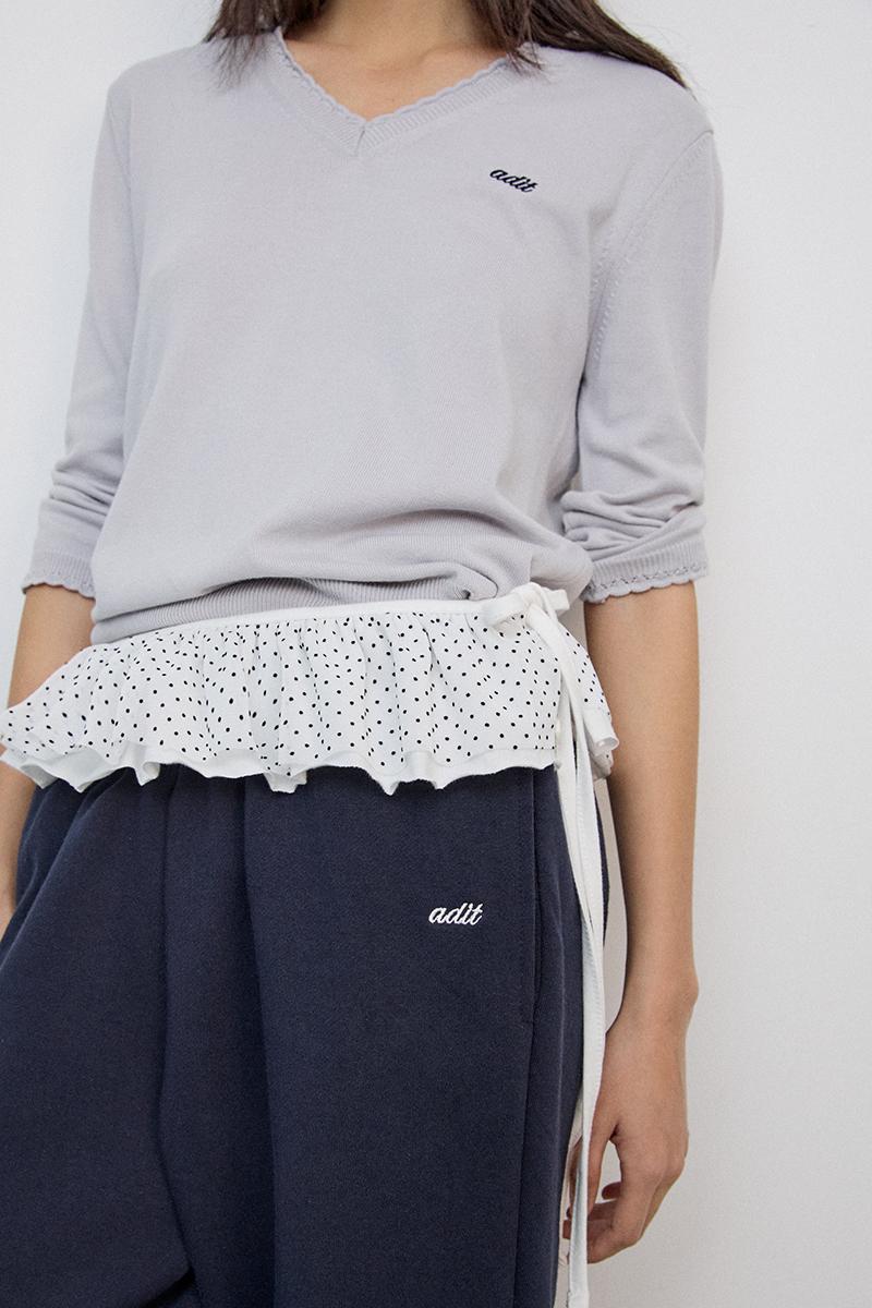Dot ruffle belt