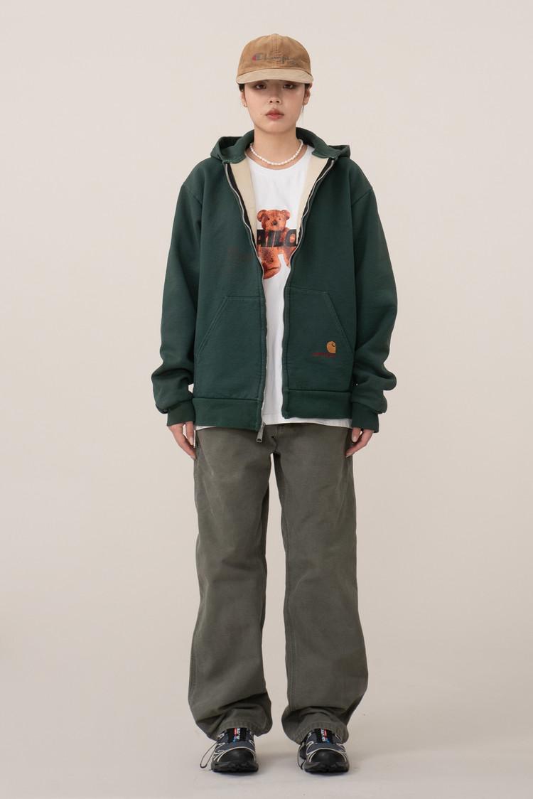 80's carhartt hood zip-up
