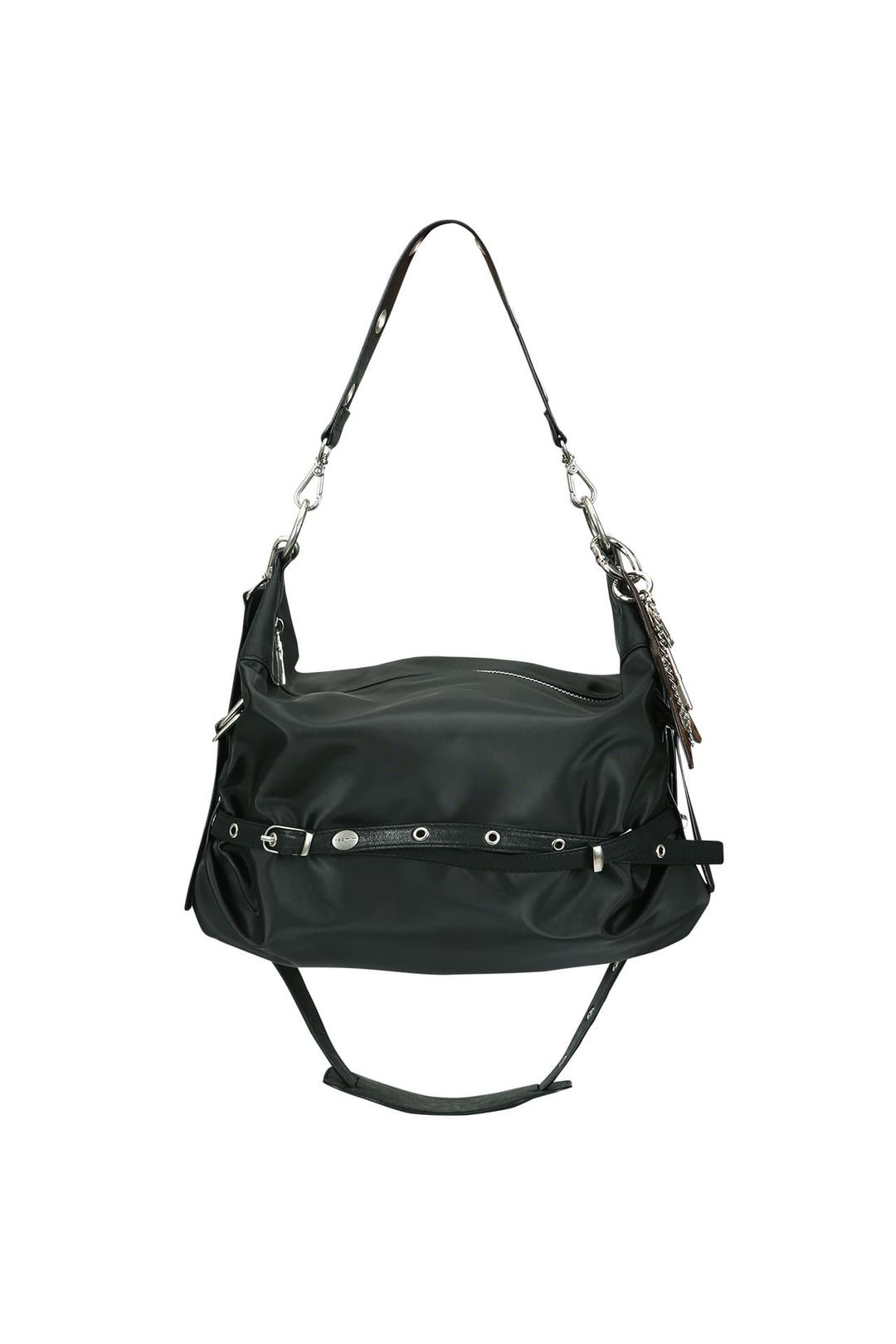 슬라우치 백 & 키링 세트 slouchy bag (nylon black) & keyring set