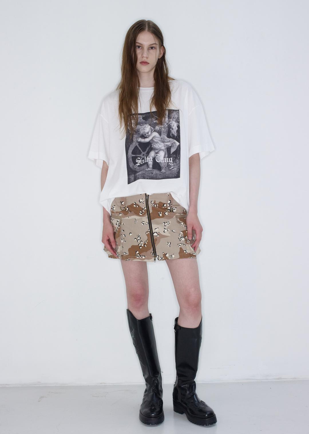 [s/e/o EXCLUSIVE] CARGO COTTON MINI SKIRT CAMO