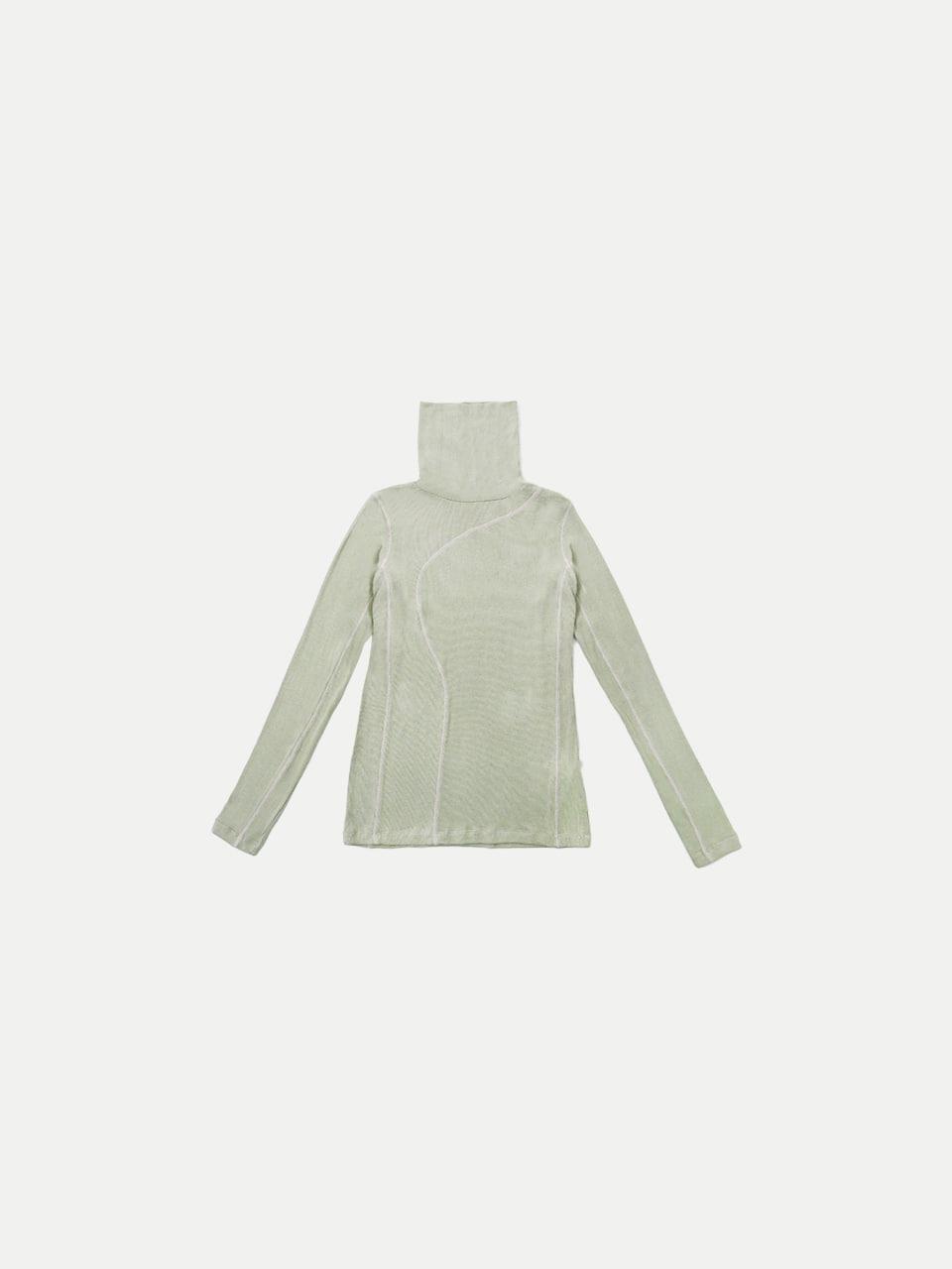 Natural Stalk Turtleneck Mint Green