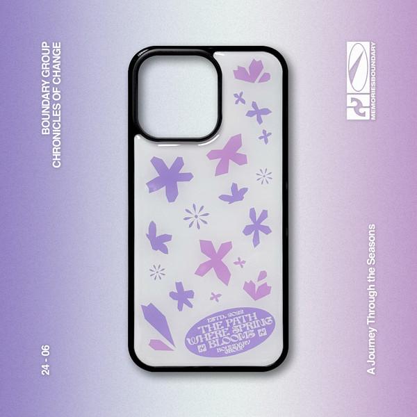 Flower Blooms Epoxy Phone Case (Purple-WH / Purple-BK)