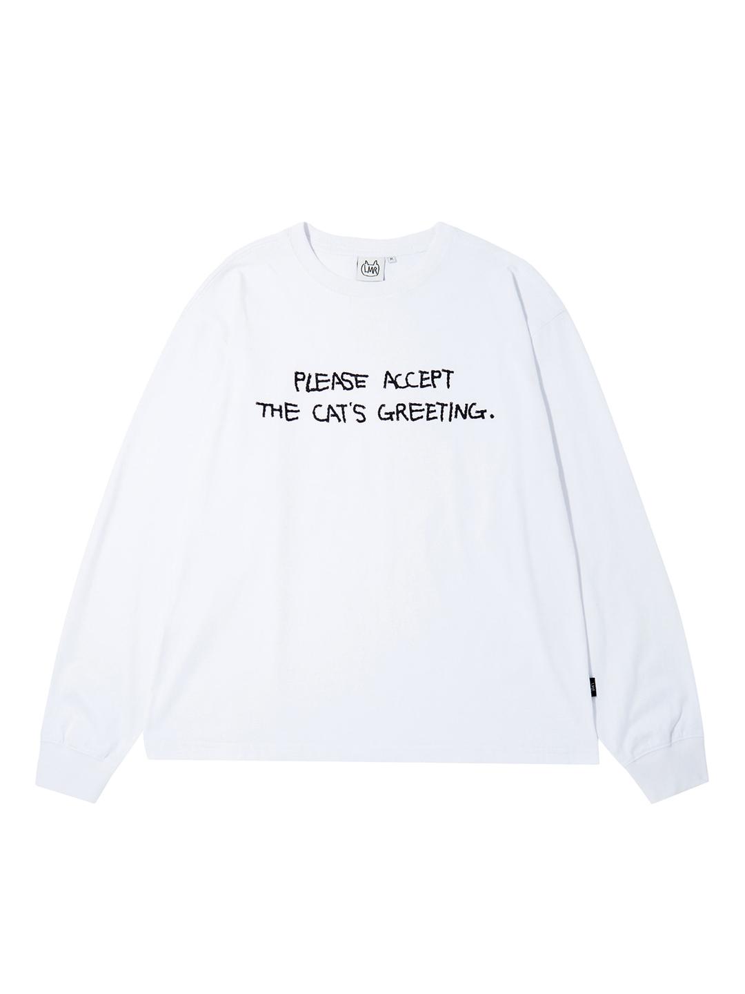 레터링 로고 긴팔 티셔츠 WHITE