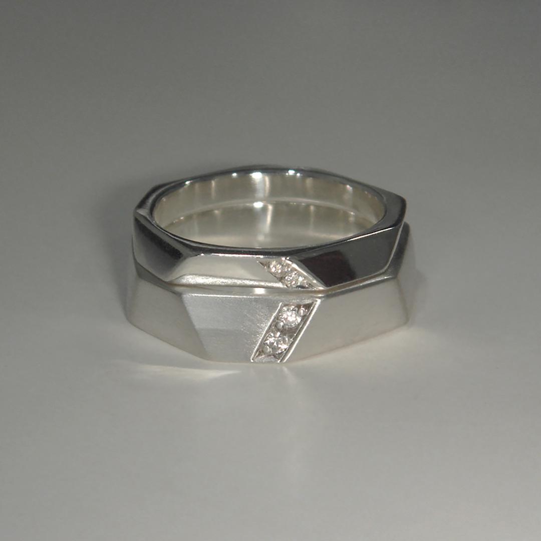 Square couple ring