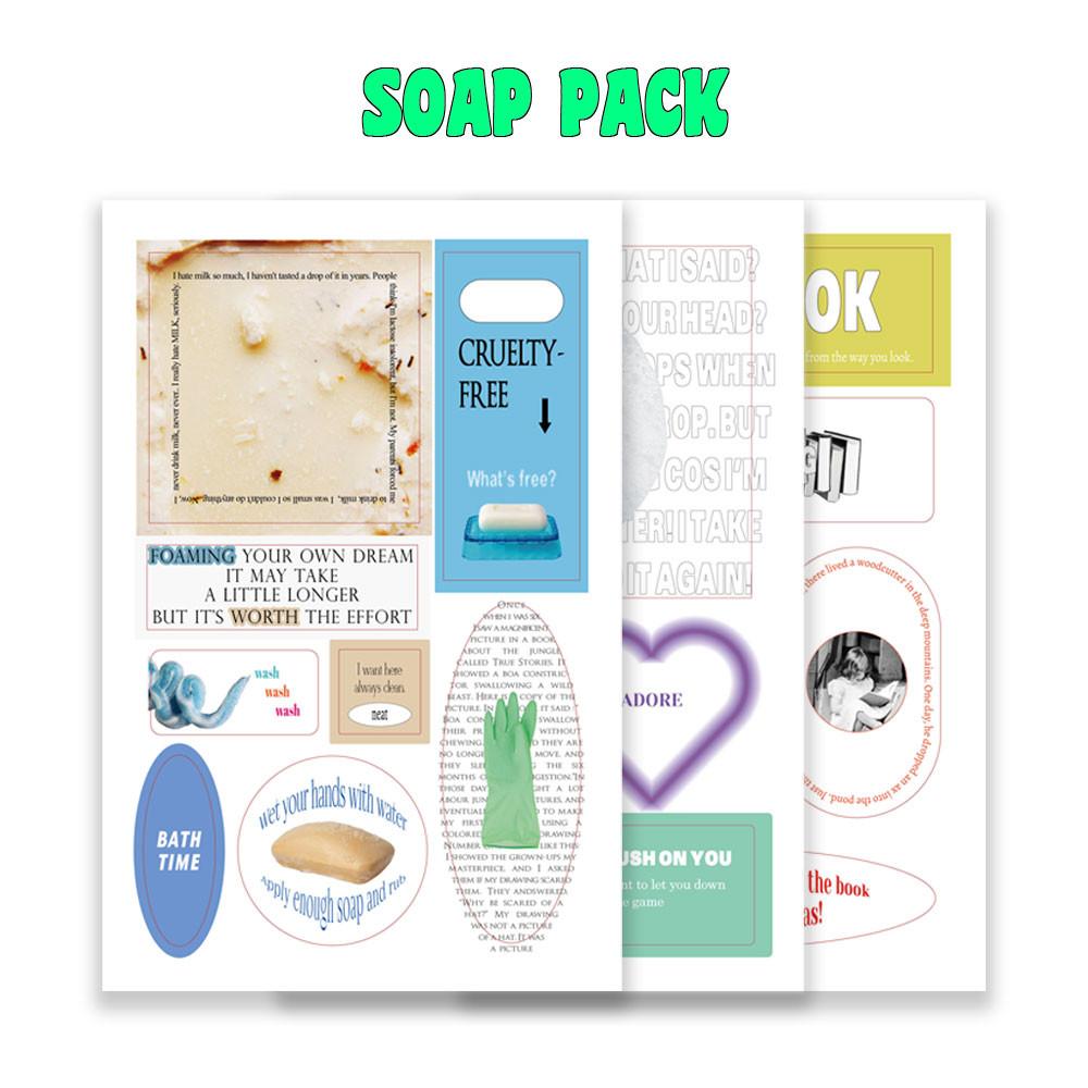 [크르르샵] Soap pack 솝 스티커 팩_재입고