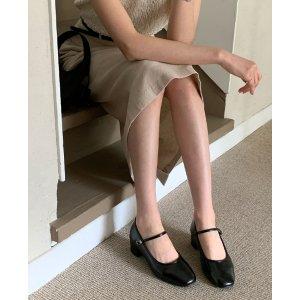 가죽 메리제인 스트랩 펌프스 4.5cm MDBL61076