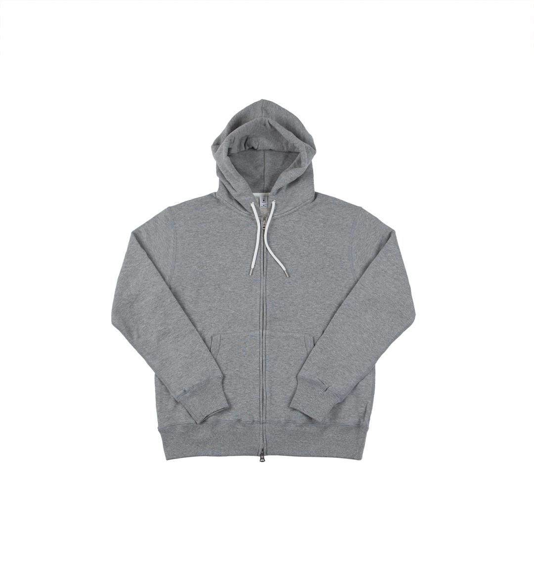 Loopwheel Zip Up Parka Heather Gray