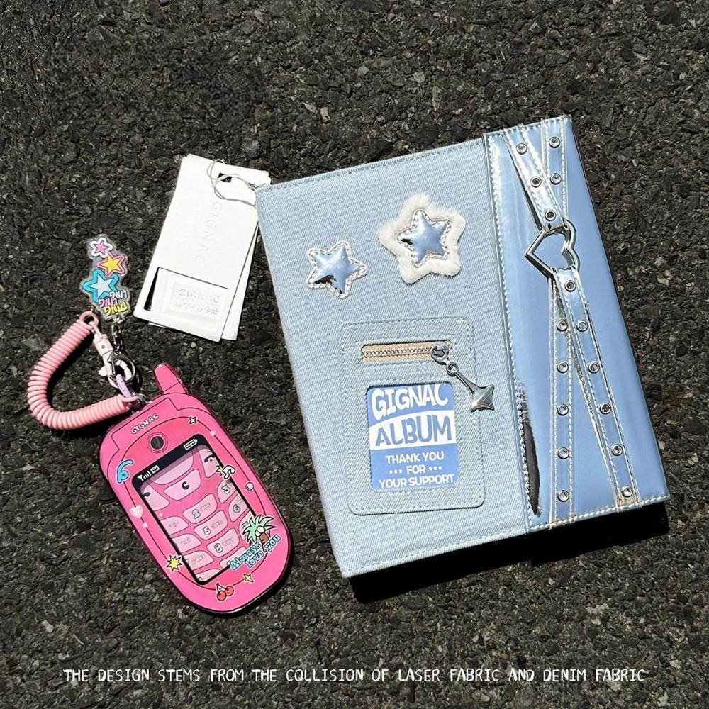 수심 Denim Heart Collect Book 데님 하트 콜렉트북 y2k 6공 바인더