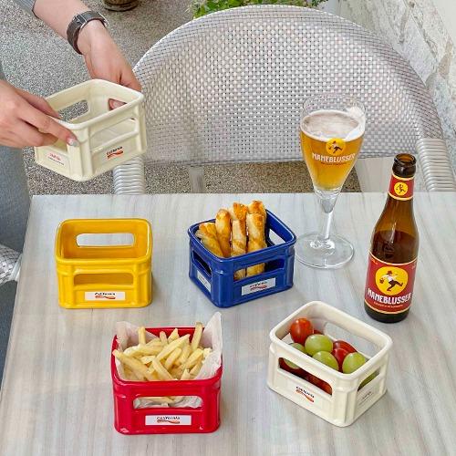 미니 맥주 박스 세라믹 디저트&과일 볼