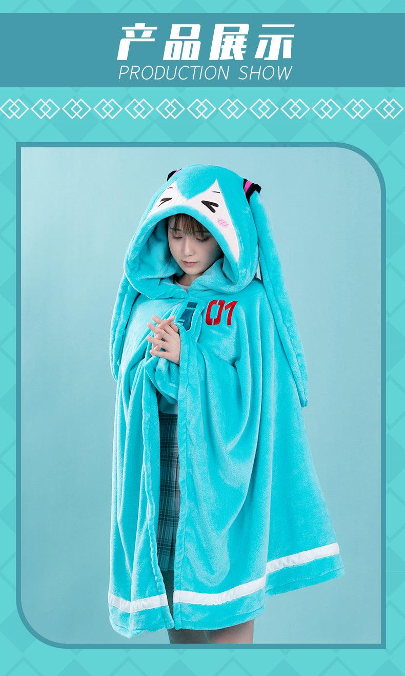 Hatsune Miku - Moeyu x Hatsune Miku - Otaku Owlet - Hooded Blanket