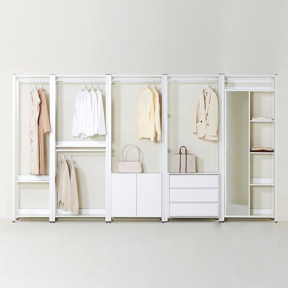 상일리베가구 아이언 시스템행거 드레스룸행거/고정식 행거 수납장 조립식옷장
