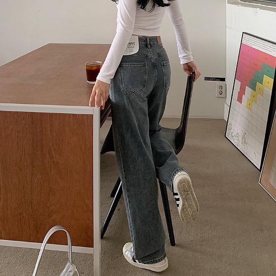 [2만장돌파🤎4계절워싱청바지] 와이드 스톤 데님팬츠 (하이웨스트,롱,YKK,기장별)