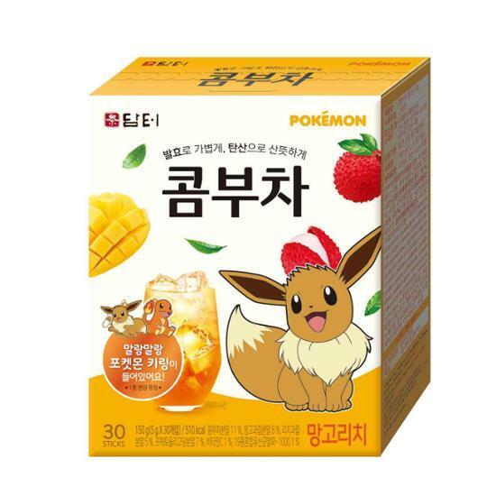 담터 포켓몬 콤부차 망고리치 30T