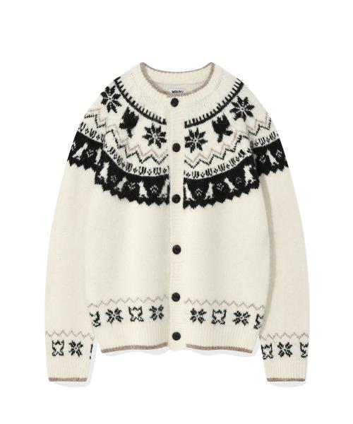 노르딕 라운드 가디건 크림