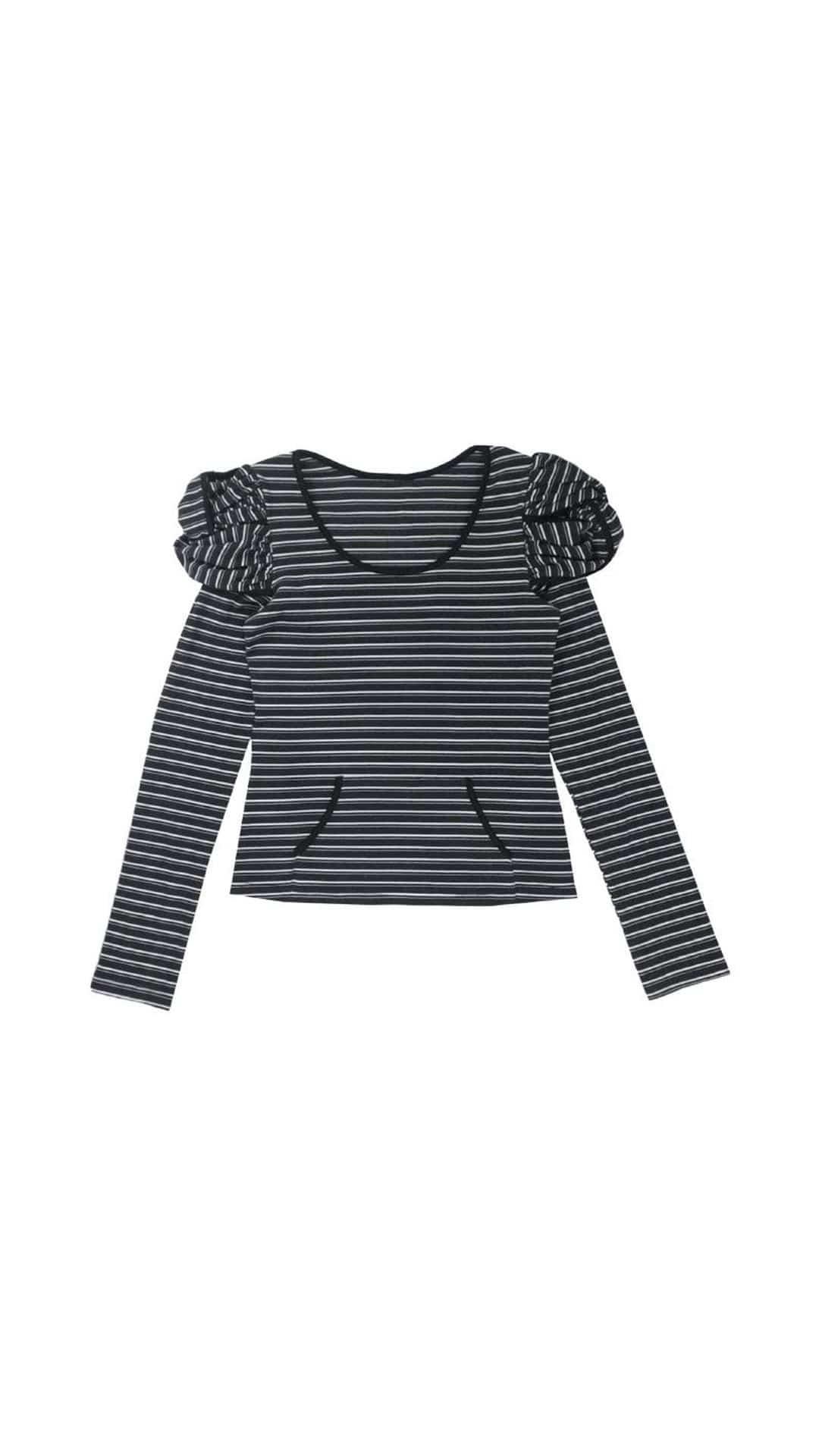 [nit alcove] Three - color tailored top (stripe)