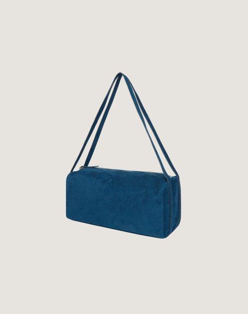 Suede Shoulder Bag (Navy)