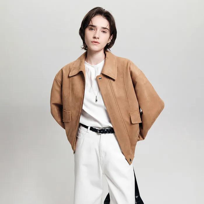 하니 블루종 스웨이드 자켓_브라운 / HANI BLOUSON SUEDE JACKET_BROWN