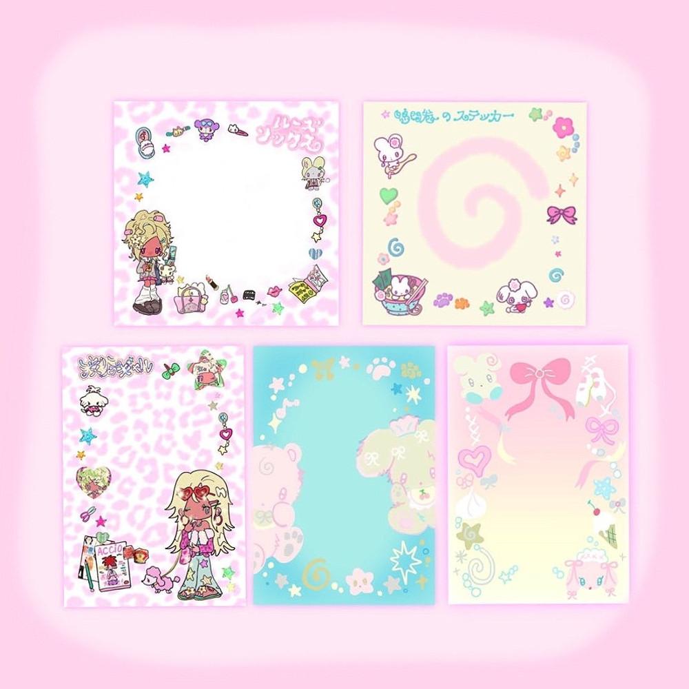[ ACCIO SHOP ] 갸루 소녀 메모지 5종 by Sunonebird