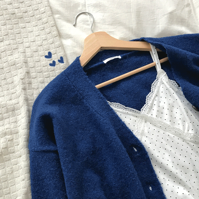 [포근☁/보호본능오버핏] 램스울V넥박시니트가디건 (8color)