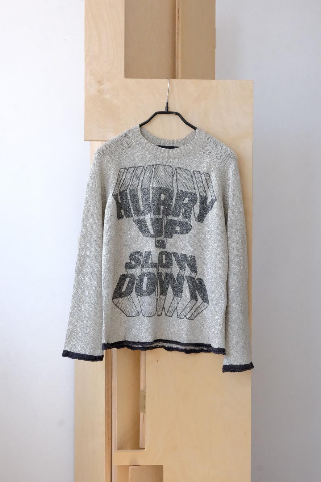 tricot COMME des GARÇONS 2004 HURRY UP & SLOW DOWN Knit