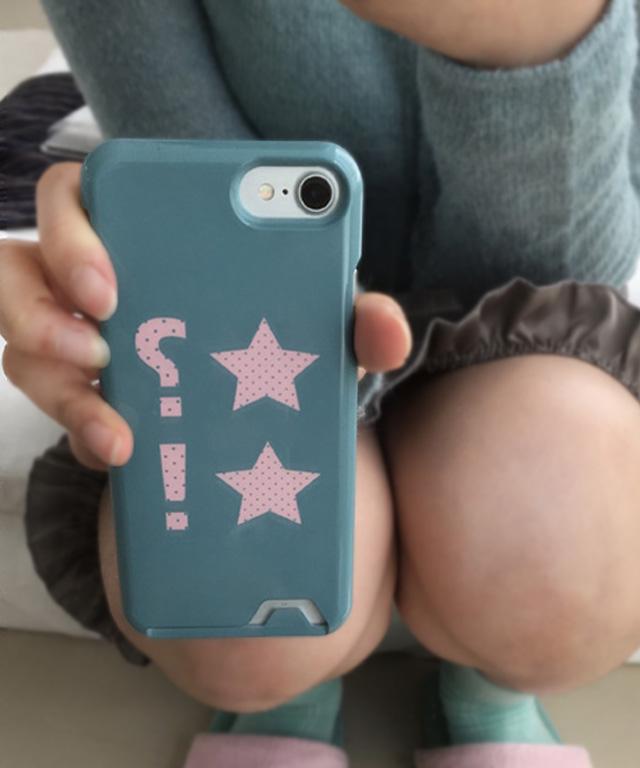 유스스피릿 유스스피릿 땡땡 도트 별 틸블루 청록색 카드지갑 포켓 유광 하드케이스