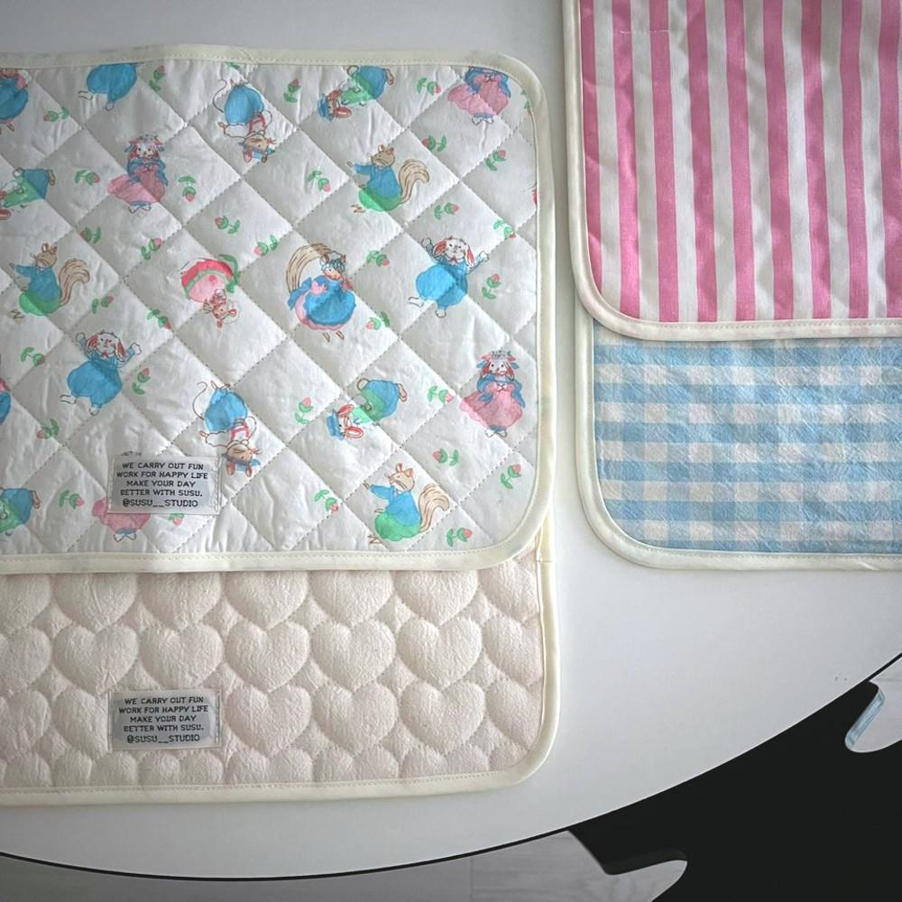 하트 토끼 누빔 테이블매트