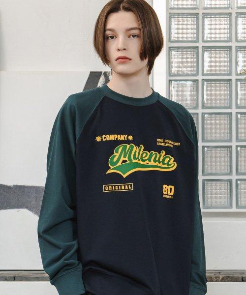 밀레니엄 오리지날 래글런 스웨트셔츠(네이비)