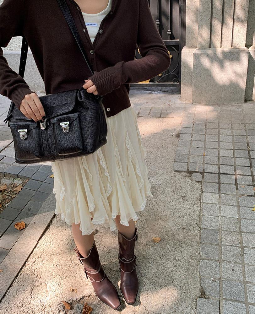 로맨틱 언발 스커트 (크림)