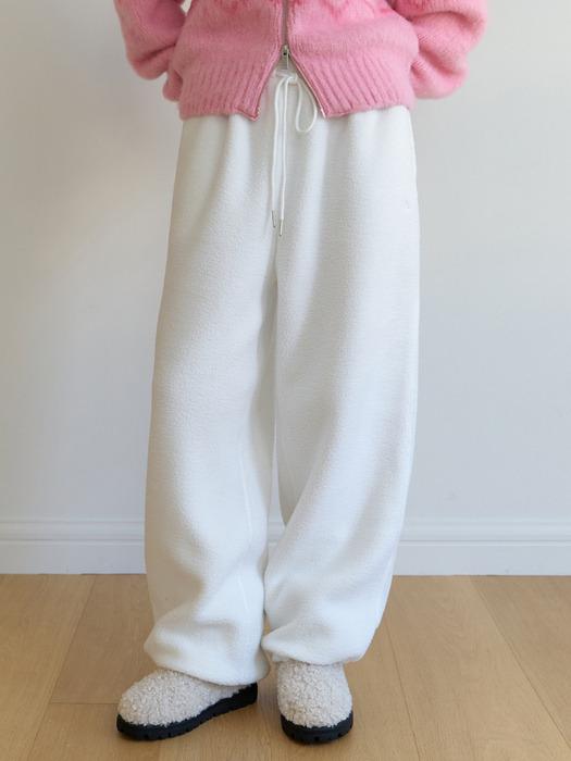 Ease fleece sweat pants (ivory)